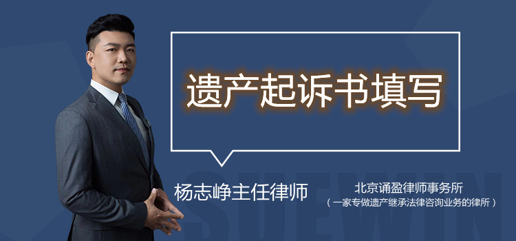 遗产起诉书填写