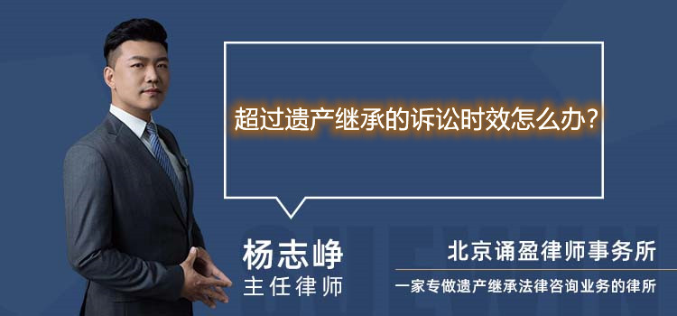 超过遗产继承的诉讼时效怎么办？