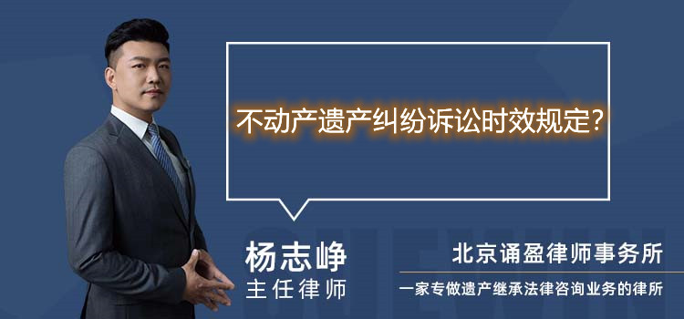 不动产遗产纠纷诉讼时效规定？