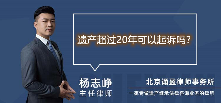 遗产超过20年可以起诉吗