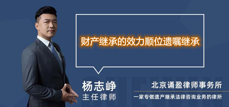 财产继承的效力顺位遗嘱继承