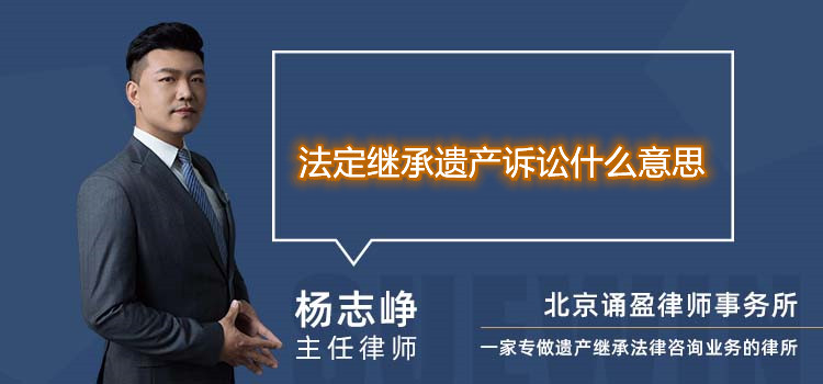 法定继承遗产诉讼什么意思?