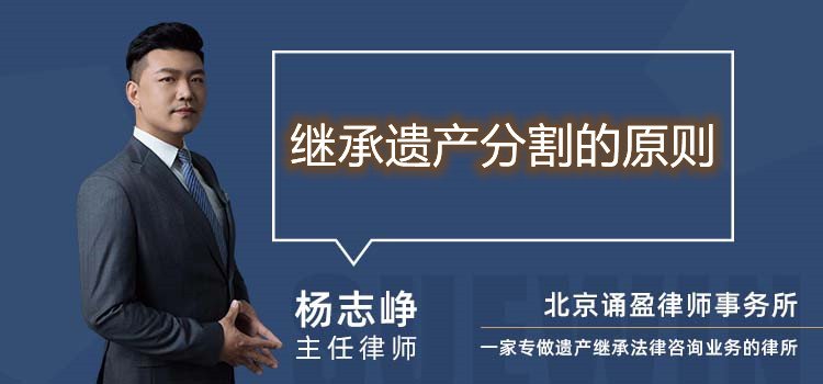 继承遗产分割的原则