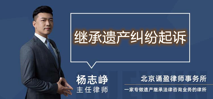 继承遗产纠纷起诉