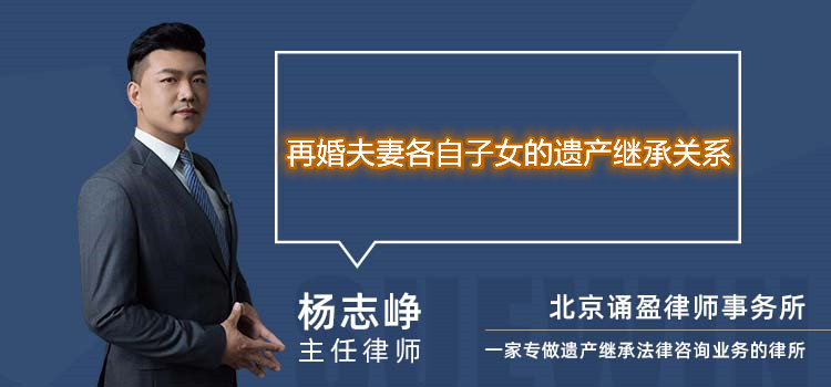 再婚夫妻各自子女的遗产继承关系