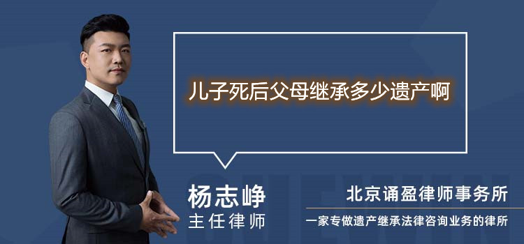 儿子死后父母继承多少遗产啊